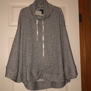 Cozy gray hoodie/poncho